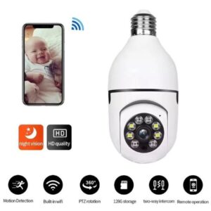 Wi-Fi Bulb Camera CCTV Camera 1080p Wireless PTZ Bulb V380 Pro